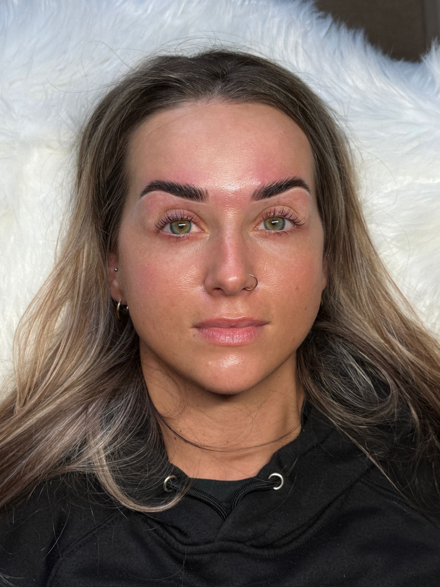 Softly defined brow result