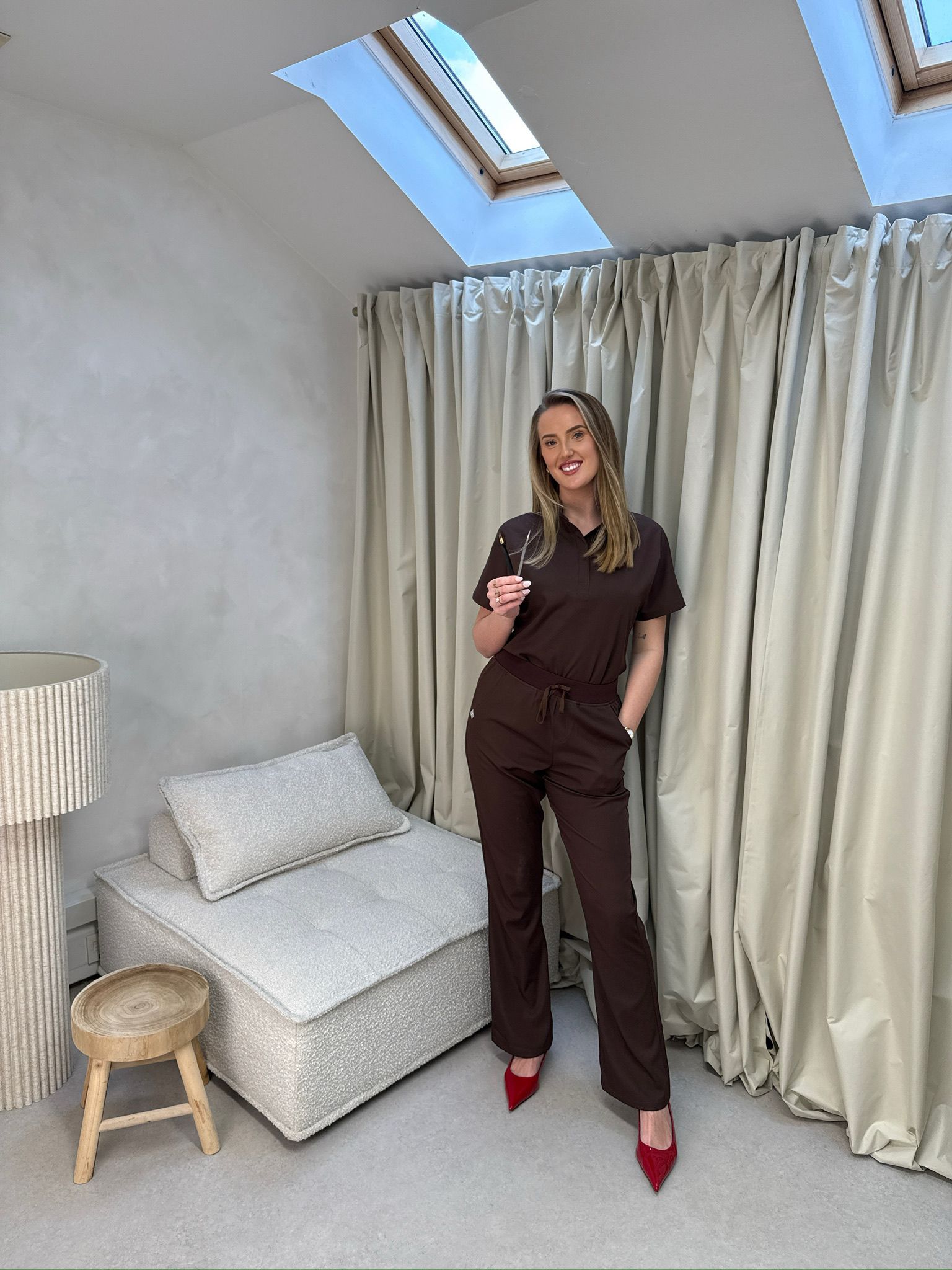 Owner of Refined and Radiant in the studio